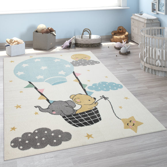  Paco Home Kids Rug Charming Moon & Stars in The Night Sky in  Mottled Grey, Size: 5'3 Round : Home & Kitchen
