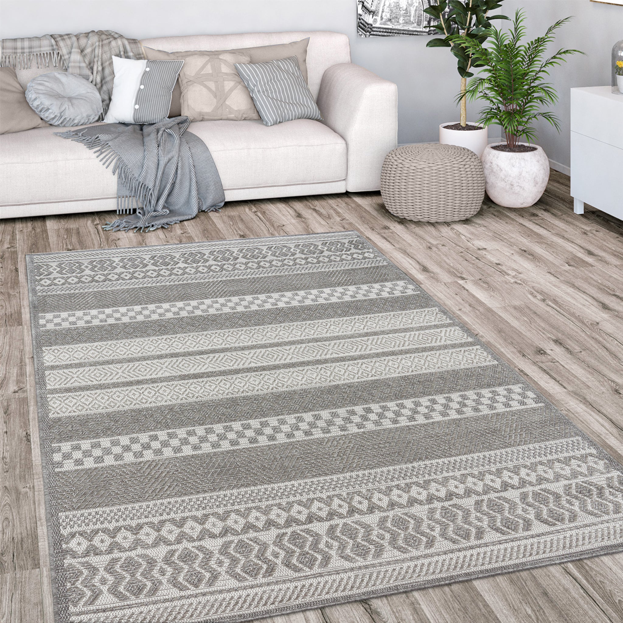 VERMONT 183 WHITE-GREY – Paco Home Rugs