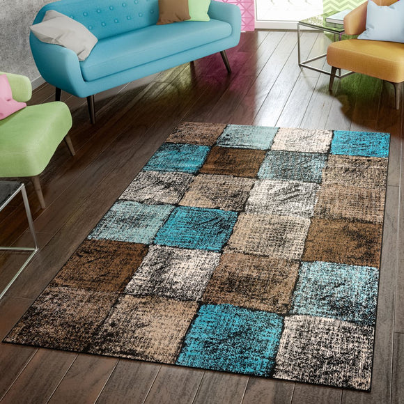 Paco Home Area Rug Abstract Geometric Pattern Fashionably Faded in  Multicolor Pink Cream Gray Blue, Size: 2'8 x 4'11