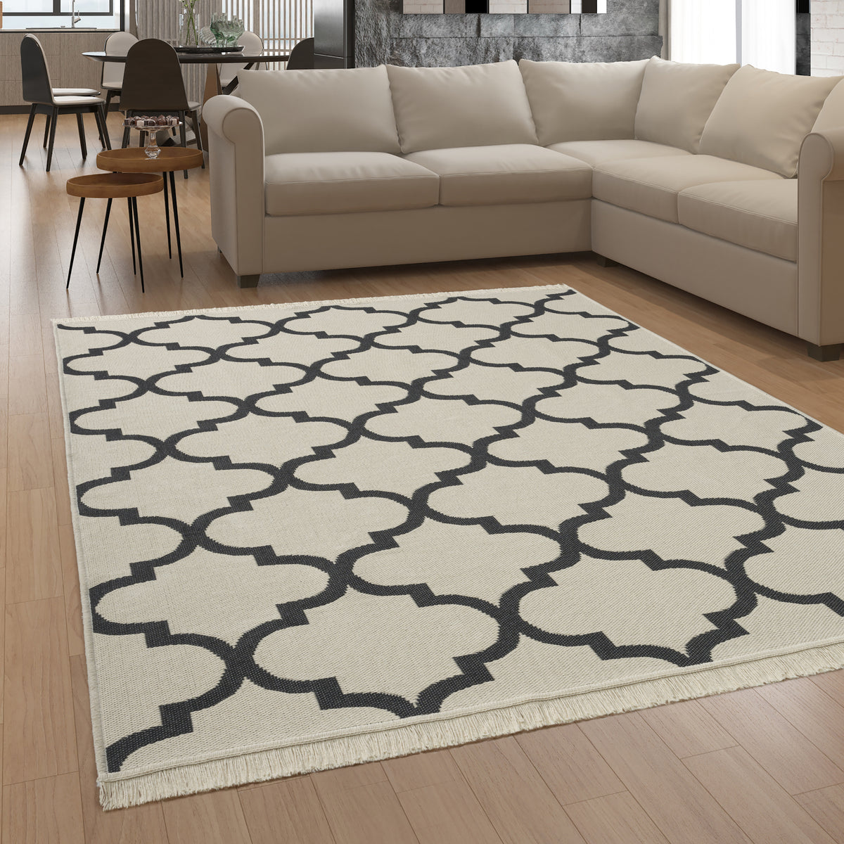 SKANDI KILIM 147 ANTHRACITE – Paco Home Rugs